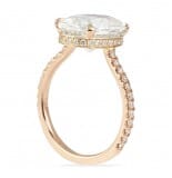 3.01 Carat Oval Diamond Rose Gold Invisible Gallery™ Engagement Ring