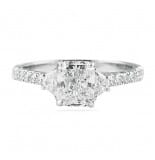 1.01 ct Radiant Cut Diamond Three-Stone Engagement Ring