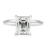 2.25 ct Emerald Cut Diamond Solitaire Engagement Ring