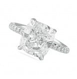 4.50 ct Cushion Cut Diamond Pave Engagement Ring