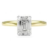 1.71 ct Emerald Cut Two-Tone Engagement Ring