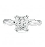 1.61 Carat Cushion Diamond Braided-Band Engagement Ring
