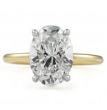 3.20 carat Lab Grown Oval Diamond Signature Wrap Engagement Ring