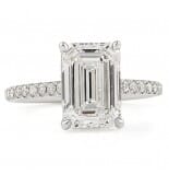 3.09 carat Emerald Cut Lab Diamond Engagement Ring