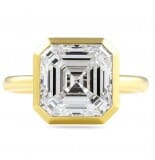 4.43 carat Asscher Cut Lab Diamond Bezel Set Engagement Ring