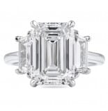 5.10 carat Emerald Cut Lab Diamond Three-Stone Engagement Ring