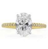 2.04 carat Oval Lab Diamond Signature Wrap Engagement Ring