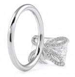 5.12 carat Radiant Cut Lab Diamond Solitaire Engagement Ring