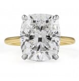 7.54 carat Cushion Cut Lab Diamond Pave Prong Engagement Ring