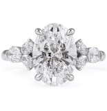 3.02 carat Oval Lab Diamond Seven-Stone Engagement Ring