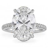 6.12 carat Oval Lab Diamond Signature Wrap Engagement Ring