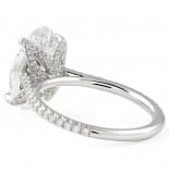4.23 carat Oval Shape Lab Diamond Lotus Engagement Ring