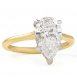 2.05 carat Pear Shape Lab Diamond Two-Tone Solitaire Ring