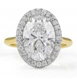 3.71 carat Oval Lab Diamond Halo Ring