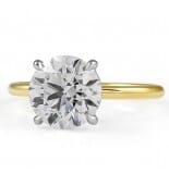 2.71 carat Round Lab Diamond Two-Tone Solitaire Ring