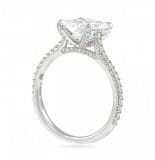 2.20 Carat Radiant Cut Diamond Platinum Pave Engagement Ring