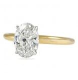 1.80 Carat Oval Diamond Two-Tone Solitaire Engagement Ring