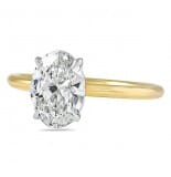 1.80 carat Oval Diamond Two-Tone Solitaire Engagement Ring