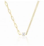 Diamond Chain and Link Necklace