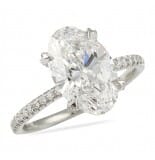 3.24 ct Oval Diamond Pave-Prong Engagement Ring