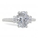 1.42ct Oval Diamond Three-Stone Engagement Ring
