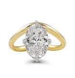 3 carat Oval Diamond Compass Prong Solitaire Ring