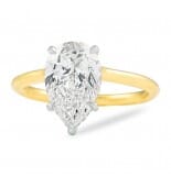 2.50 carat Pear Shape Diamond Yellow Gold Solitaire Ring