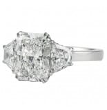 2.60 ct Radiant Cut Diamond Three-Stone Engagement Ring