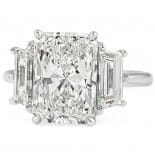 4.2 carat Radiant Cut Diamond Three-Stone Engagement Ring