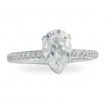 Pear Shape Moissanite Invisible Gallery™ Engagement Ring