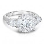 4.52 Carat Round Diamond Three-Stone Engagement Ring