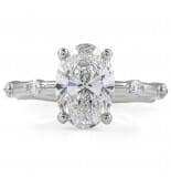 2 carat Oval Diamond Super Slim Engagement Ring
