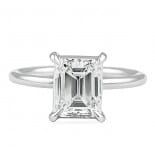 2.25 carat Emerald Cut Diamond Solitaire Engagement Ring