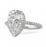 4.00ct Pear Shape Diamond Hidden Halo™ Engagement Ring