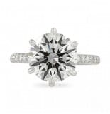 4.60 Carat Round Diamond Six-Prong Engagement Ring