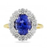 3.30 ct Blue Sapphire Two-Tone Engagement Ring