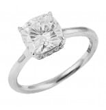 Cushion Cut Moissanite Invisible Gallery™ Solitaire Engagement Ring