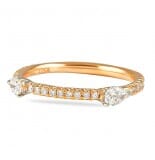 Twin Pear Diamond Rose Gold Super Stackable Ring