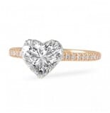 1.60 Carat Heart Shape Diamond Two-Tone Signature Wrap Ring