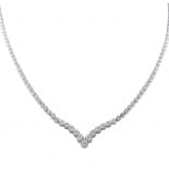 3.60 carat Illusion Set Diamond Graduated Tennis Necklace