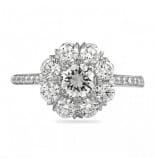 .42 carat Round Diamond Vintage Halo Engagement Ring