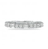 .90ct Round and Baguette Diamond Shared Prong Eternity Band
