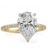 3.23 carat Pear Shape Diamond Signature Wrap Engagement Ring