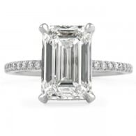 4.20 carat Emerald Cut Diamond Super Slim Engagement Ring