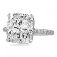 5.21 Carat Cushion Cut Diamond Signature Wrap Engagement Ring