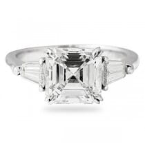 3.02 ct Asscher Cut Diamond Engagement Ring