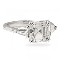 3.02 ct Asscher Cut Diamond Engagement Ring