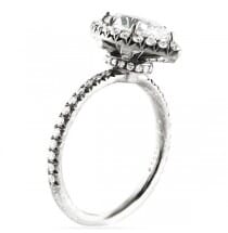 1.58 Carat Marquise Diamond Black Rhodium And Platinum Engagement Ring