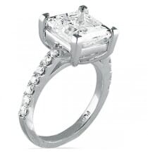 3.50 ct Princess Cut Diamond Platinum Engagement Ring 