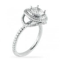Round Diamond Platinum Engagement Ring